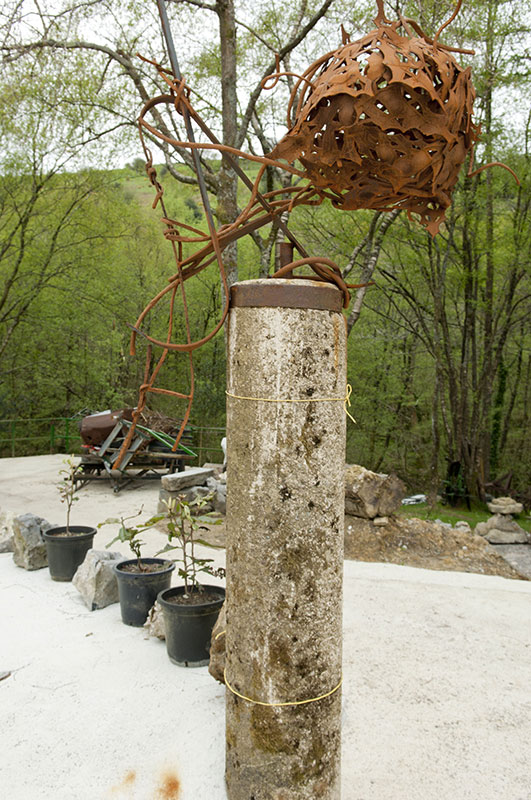 LAMPARA FORJA Y CORTEN